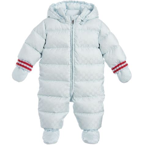 gucci pink baby dress|Gucci baby snowsuit.